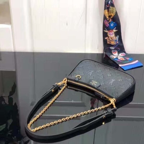 Louis Vuitton LV Women Easy Pouch On Strap Black Monogram Supple Grained Cowhide - Image 6