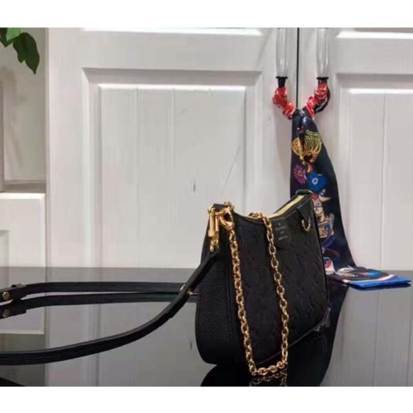 Louis Vuitton LV Women Easy Pouch On Strap Black Monogram Supple Grained Cowhide - Image 4