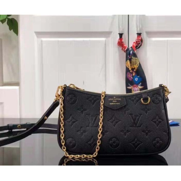 Louis Vuitton LV Women Easy Pouch On Strap Black Monogram Supple Grained Cowhide - Image 2