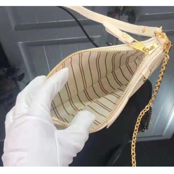 Louis Vuitton LV Women Easy Pouch On Strap White Monogram Supple Grained Cowhide - Image 7
