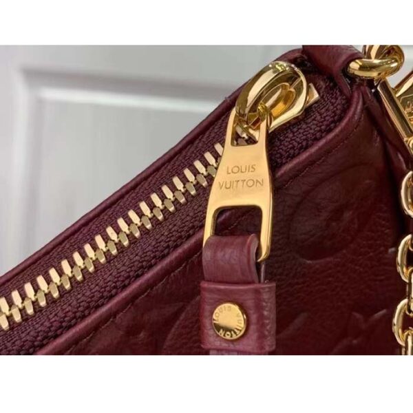 Louis Vuitton LV Women Easy Pouch Wine Red Monogram Empreinte Embossed Grained Cowhide Leather - Image 10