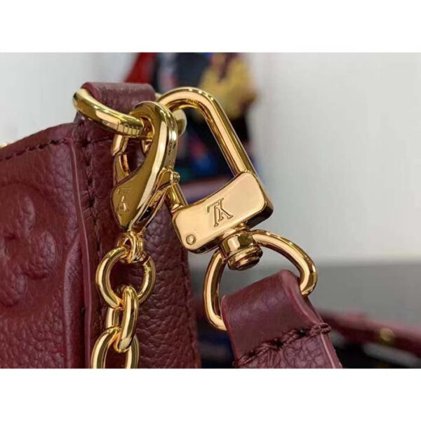 Louis Vuitton LV Women Easy Pouch Wine Red Monogram Empreinte Embossed Grained Cowhide Leather - Image 11