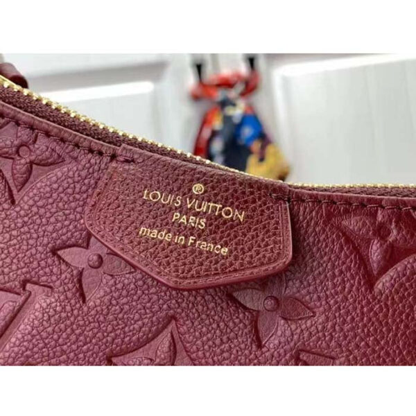 Louis Vuitton LV Women Easy Pouch Wine Red Monogram Empreinte Embossed Grained Cowhide Leather - Image 9