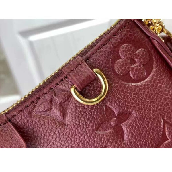 Louis Vuitton LV Women Easy Pouch Wine Red Monogram Empreinte Embossed Grained Cowhide Leather - Image 8