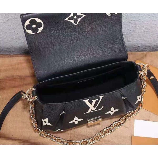 Louis Vuitton LV Women Favorite Tourterelle Black Beige Monogram Empreinte Embossed Supple Grained Cowhide - Image 6