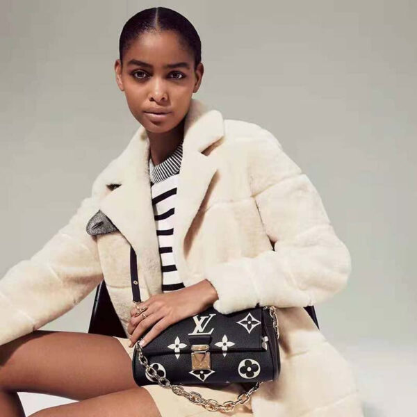 Louis Vuitton LV Women Favorite Tourterelle Black Beige Monogram Empreinte Embossed Supple Grained Cowhide - Image 13