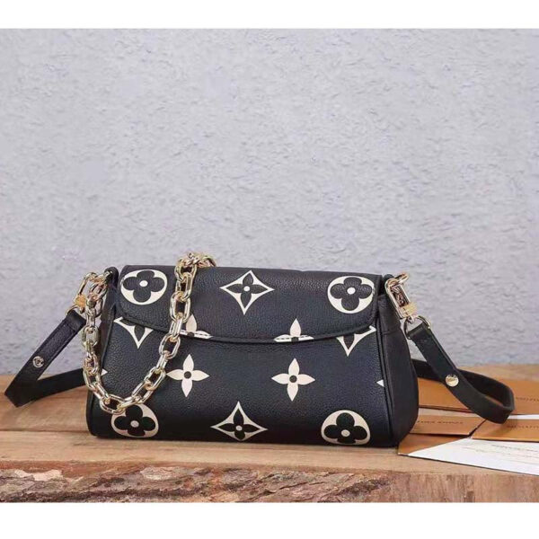 Louis Vuitton LV Women Favorite Tourterelle Black Beige Monogram Empreinte Embossed Supple Grained Cowhide - Image 3