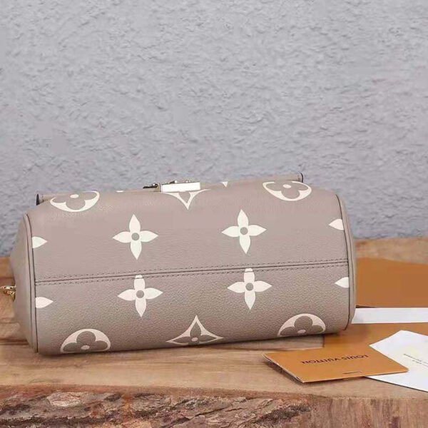 Louis Vuitton LV Women Favorite Tourterelle Gray Cream Monogram Empreinte Embossed Supple Grained Cowhide - Image 5