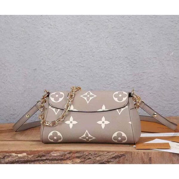Louis Vuitton LV Women Favorite Tourterelle Gray Cream Monogram Empreinte Embossed Supple Grained Cowhide - Image 3