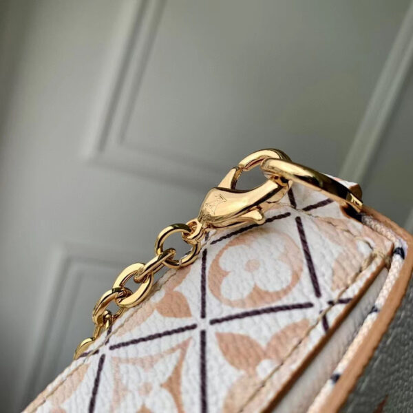 Louis Vuitton LV Women Félicie Pochette Beige Monogram Coated Canvas Microfiber Lining - Image 8