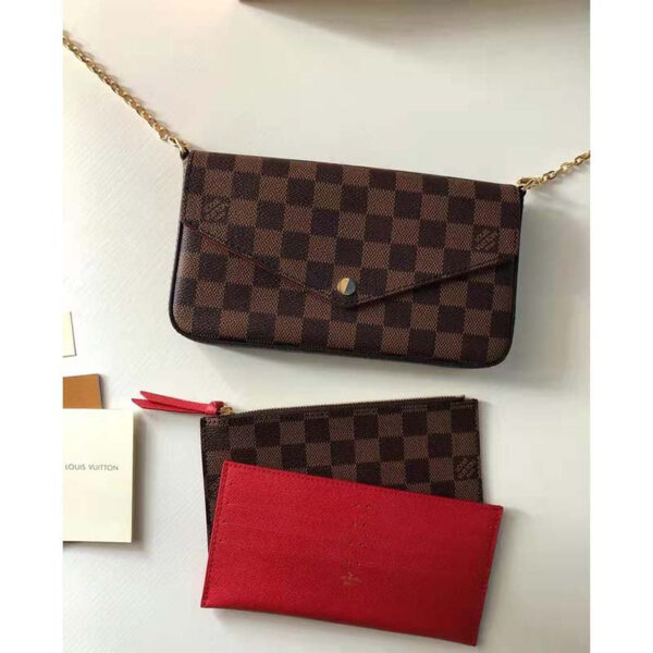 Louis Vuitton LV Women Félicie Pochette Brown Damier Ebene Coated Canvas - Image 2
