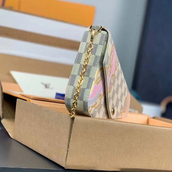 Louis Vuitton LV Women Félicie Pochette Damier Azur Coated Canvas Cotton - Image 5