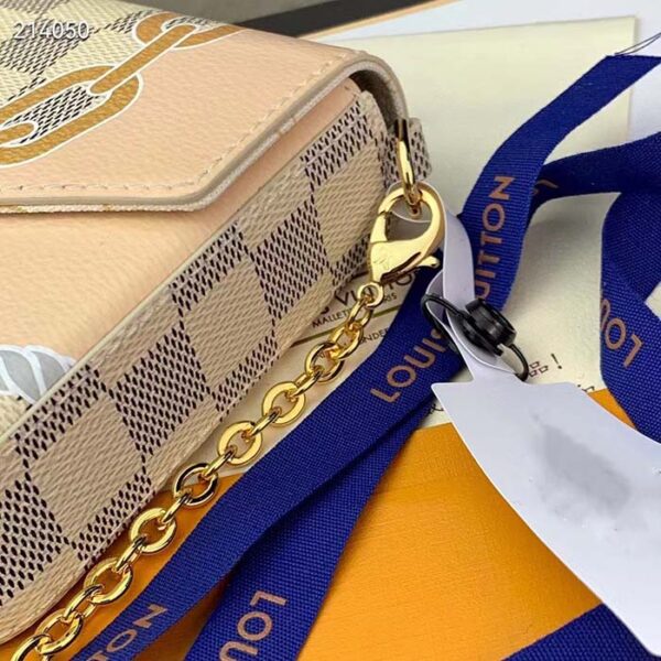 Louis Vuitton LV Women Félicie Pochette Damier Azur Coated Canvas Cotton - Image 8