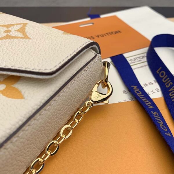 Louis Vuitton LV Women Félicie Pochette Pink Monogram Empreinte Embossed Supple Grained Cowhide - Image 9