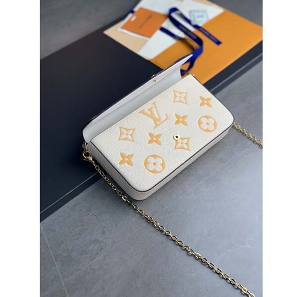 Louis Vuitton LV Women Félicie Pochette Pink Monogram Empreinte Embossed Supple Grained Cowhide - Image 4