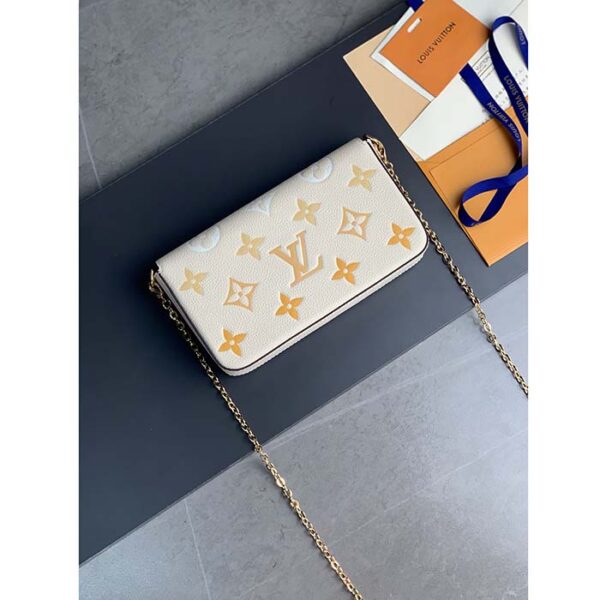 Louis Vuitton LV Women Félicie Pochette Pink Monogram Empreinte Embossed Supple Grained Cowhide - Image 3