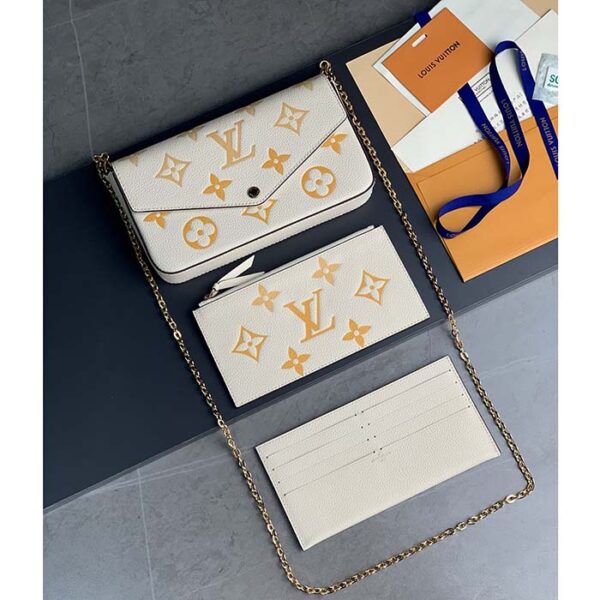 Louis Vuitton LV Women Félicie Pochette Pink Monogram Empreinte Embossed Supple Grained Cowhide - Image 6