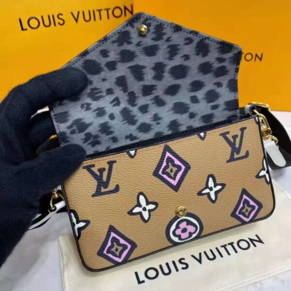 Louis Vuitton LV Women Félicie Strap Go Pochette Arizona Beige Crème Monogram Coated Canvas - Image 10