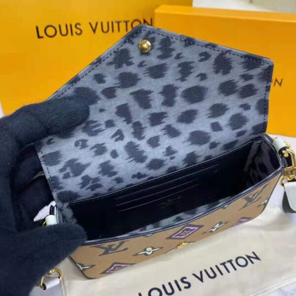 Louis Vuitton LV Women Félicie Strap Go Pochette Arizona Beige Crème Monogram Coated Canvas - Image 13