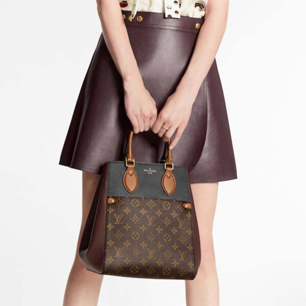Louis Vuitton LV Women Fold Tote MM Monogram Canvas Calfskin Leather - Image 9