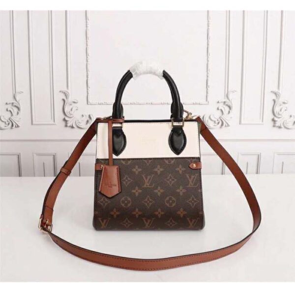 Louis Vuitton LV Women Fold Tote PM Monogram Canvas Calfskin Leather - Image 4