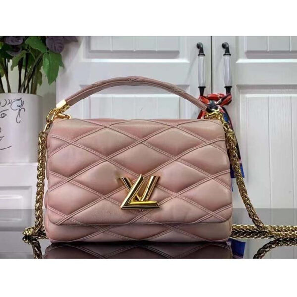 Louis Vuitton LV Women GO-14 MM Beige Pink Lamb Leather Cowhide Leather - Image 2