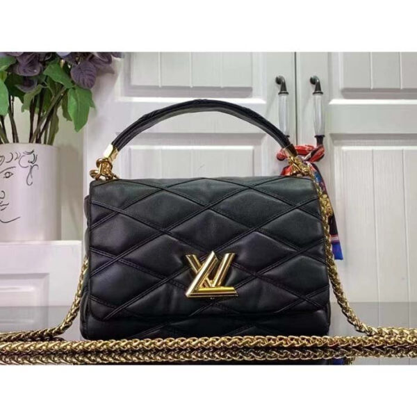 Louis Vuitton LV Women GO-14 MM Black Lamb Leather Cowhide Leather - Image 2