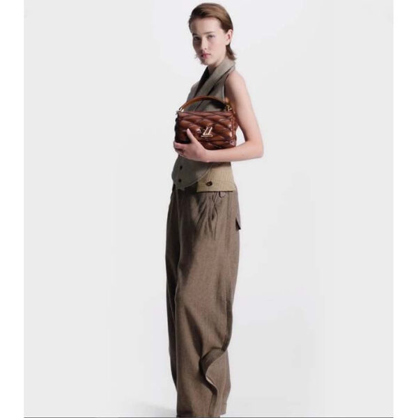 Louis Vuitton LV Women GO-14 MM Smoked Tan Lamb Leather Cowhide Leather - Image 11