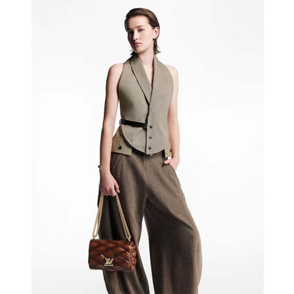 Louis Vuitton LV Women GO-14 MM Smoked Tan Lamb Leather Cowhide Leather - Image 10