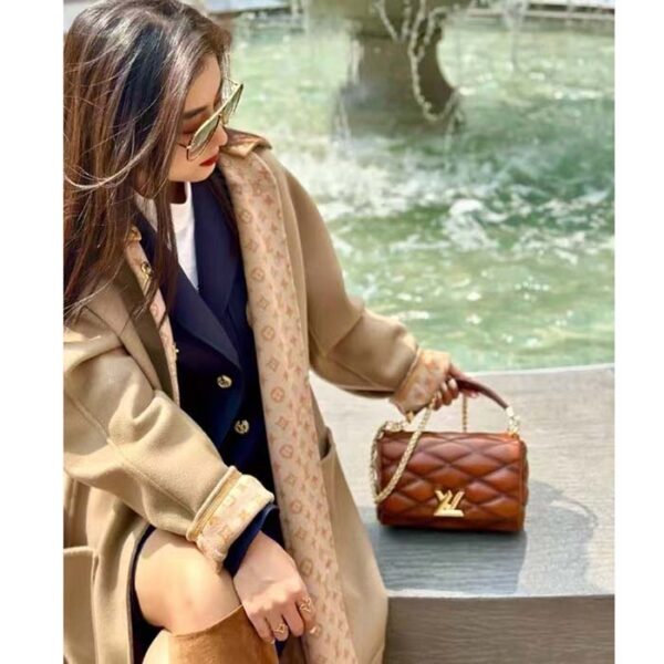 Louis Vuitton LV Women GO-14 MM Smoked Tan Lamb Leather Cowhide Leather - Image 6