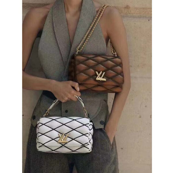 Louis Vuitton LV Women GO-14 MM Smoked Tan Lamb Leather Cowhide Leather - Image 8