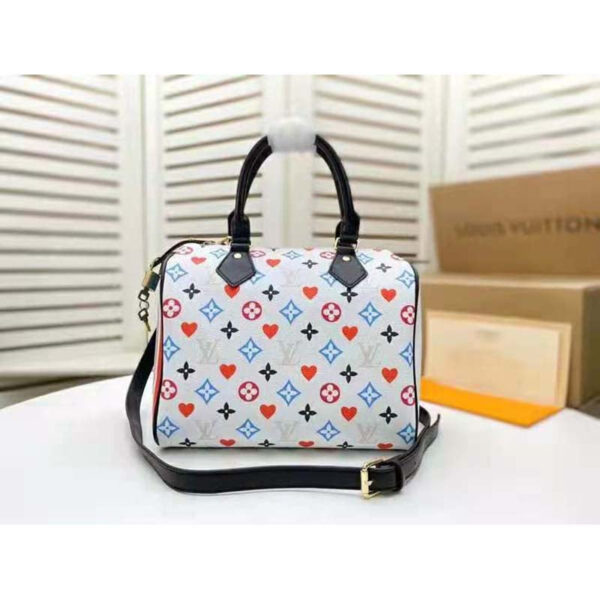 Louis Vuitton LV Women Game On Speedy Bandoulière 25 Monogram Canvas-White - Image 2