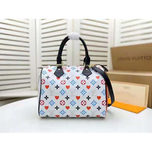 Louis Vuitton LV Women Game On Speedy Bandoulière 25 Monogram Canvas-White - Image 3