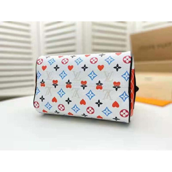 Louis Vuitton LV Women Game On Speedy Bandoulière 25 Monogram Canvas-White - Image 4