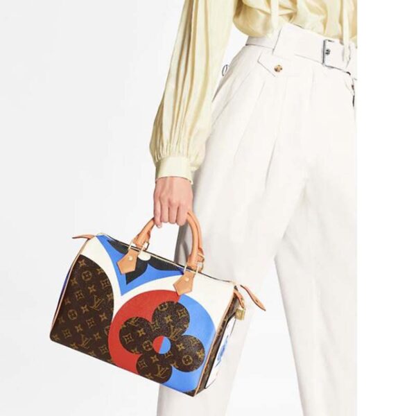 Louis Vuitton LV Women Game On Speedy Bandoulière 30 Monogram Flowers Canvas - Image 11
