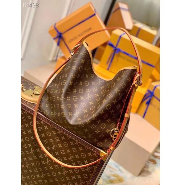 Louis Vuitton LV Women Graceful MM Hobo Classic Beige Monogram Coated Canvas - Image 2