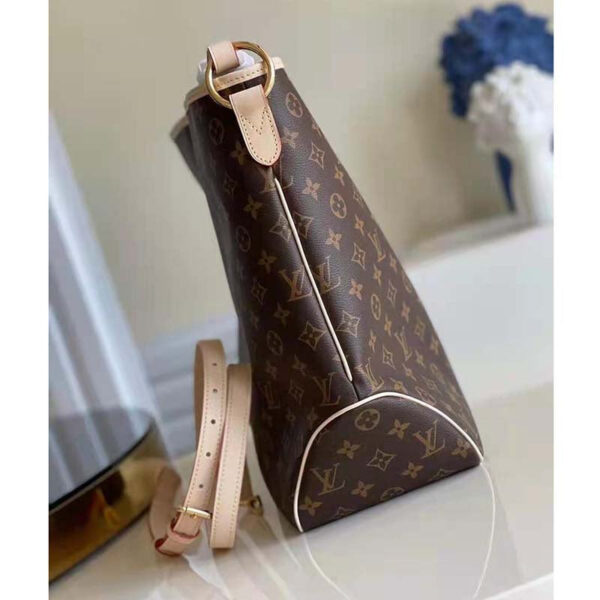 Louis Vuitton LV Women Graceful MM Hobo Classic Beige Monogram Coated Canvas - Image 5