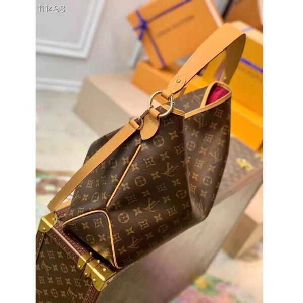 Louis Vuitton LV Women Graceful MM Hobo Classic Beige Monogram Coated Canvas - Image 5