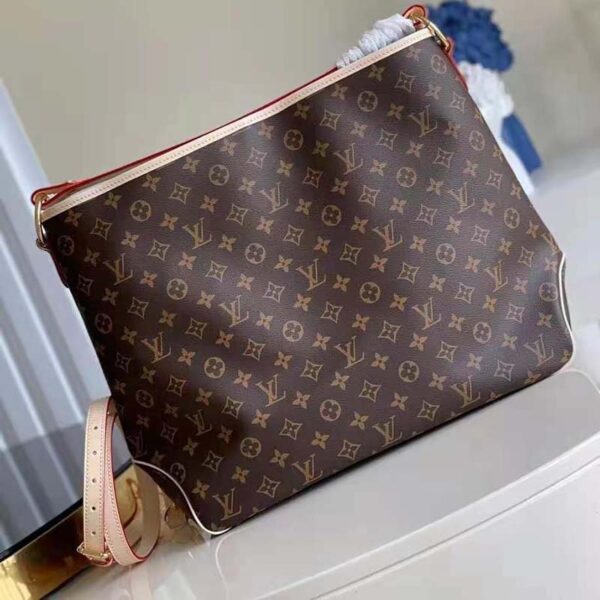 Louis Vuitton LV Women Graceful MM Hobo Classic Beige Monogram Coated Canvas - Image 3