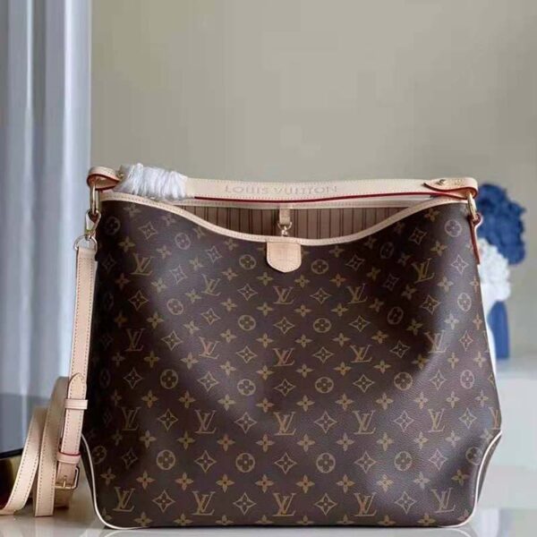 Louis Vuitton LV Women Graceful MM Hobo Classic Beige Monogram Coated Canvas - Image 2