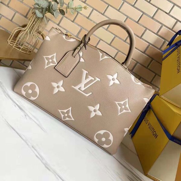 Louis Vuitton LV Women Grand Palais Tote Bag Dove Monogram Embossed Grained Cowhide - Image 4