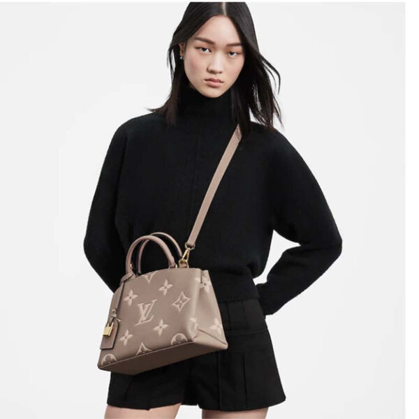 Louis Vuitton LV Women Grand Palais Tote Bag Dove Monogram Embossed Grained Cowhide - Image 12