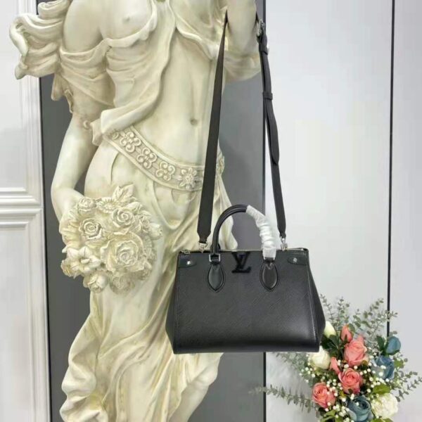 Louis Vuitton LV Women Grenelle Tote MM Bag Black Epi Grained Cowhide Leather - Image 3