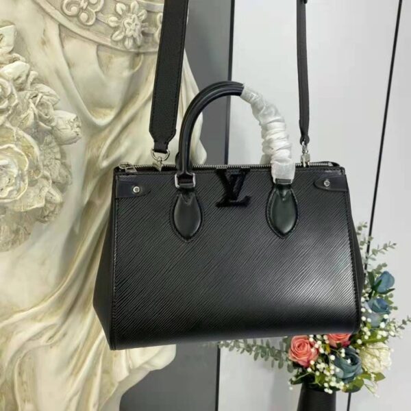 Louis Vuitton LV Women Grenelle Tote MM Bag Black Epi Grained Cowhide Leather - Image 4