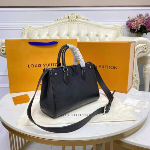 Louis Vuitton LV Women Grenelle Tote MM Bag Black Epi Grained Cowhide Leather - Image 9