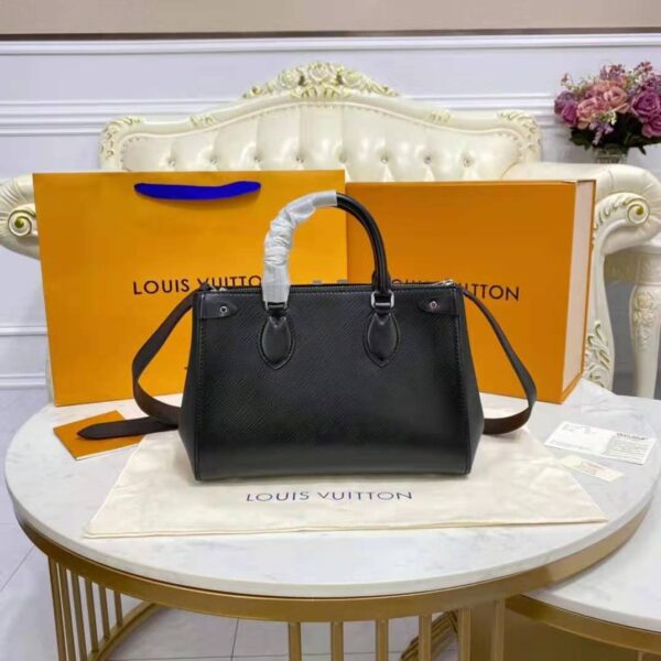 Louis Vuitton LV Women Grenelle Tote MM Bag Black Epi Grained Cowhide Leather - Image 6