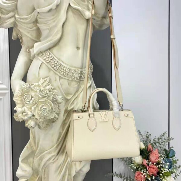 Louis Vuitton LV Women Grenelle Tote MM Bag Galet Gray Epi Grained Cowhide Leather - Image 3