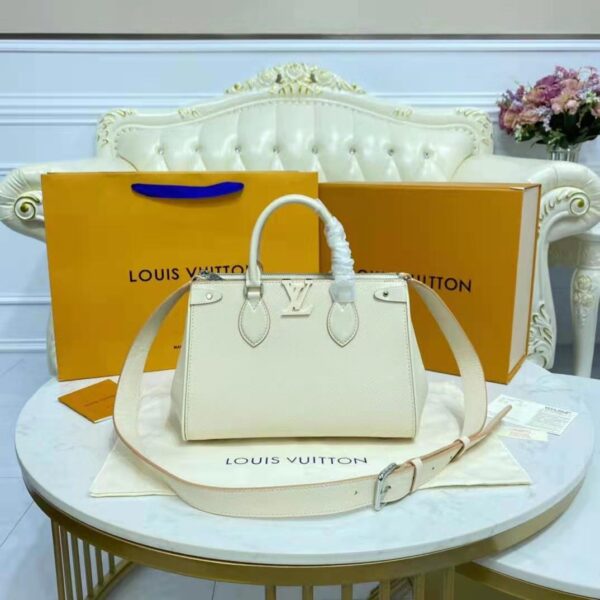 Louis Vuitton LV Women Grenelle Tote MM Bag Galet Gray Epi Grained Cowhide Leather - Image 5