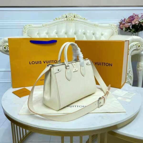 Louis Vuitton LV Women Grenelle Tote MM Bag Galet Gray Epi Grained Cowhide Leather - Image 7