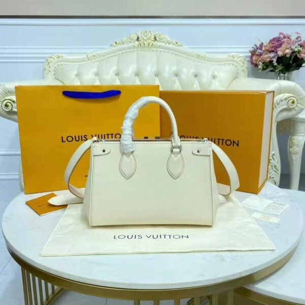 Louis Vuitton LV Women Grenelle Tote MM Bag Galet Gray Epi Grained Cowhide Leather - Image 6